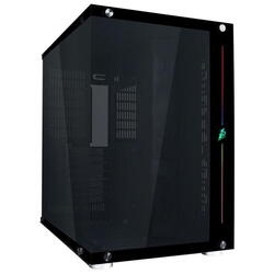 Carcasa 1STPLAYER SP8 Mid Tower NEGRU, Tempered Glass, Sloturi Expansiune 7, Drive Bays: 2x3.5" 2x2.5", Ventilatoare Suportate: 10 (spate: 1x120mm, fata: 3x120mm, sus: 3x120mm, jos: 3x120mm), Format Placa De Baza Suportat: Micro-ATX, ATX, Lungime Maxima P