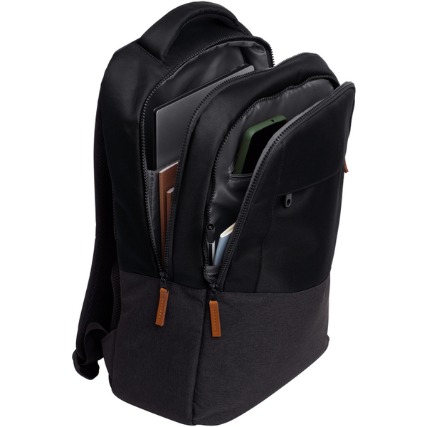 Rucsac laptop Trust Lisboa pentru laptop-uri cu diagonala de 16", material POM, RPET Polyester, RPET twill polyester, volum 23 L, negru