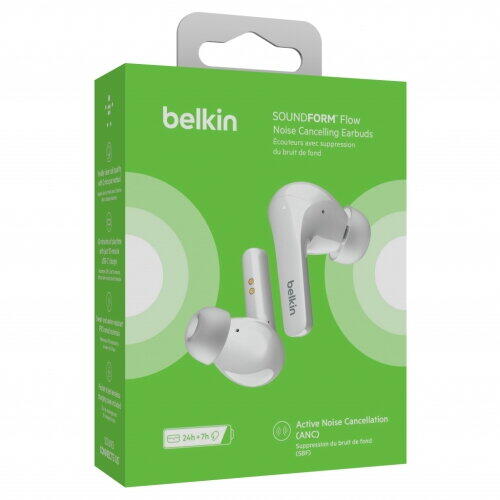 Belkin SOUNDFORM Noise Cancelling Earbuds - White