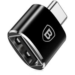ADAPTOR Baseus Mini OTG, USB Type-C(T) to USB 2.0(M), corp metalic, negru