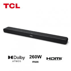 Soundbar TCL TS8111, 260w, 2.1 canale, Difuzor central + subwoofer, Negru