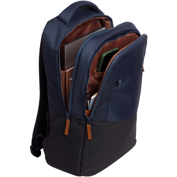 Ghiozdan laptop Trust Lisboa pentru laptop-uri cu diagonala de 16", material POM, RPET Polyester, RPET twill polyester, volum 23 L, albastru
