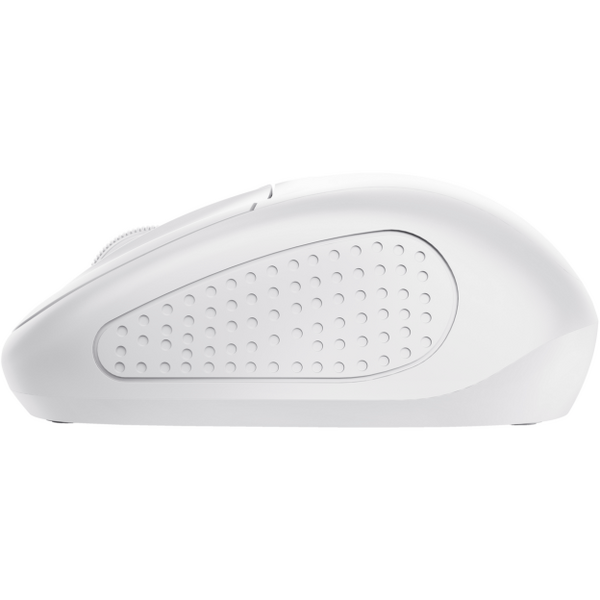 Mouse Trust Wireless Optical rezolutie maxima 1600 DPI, 4 butoane, 2 baterii tip AAA, alb