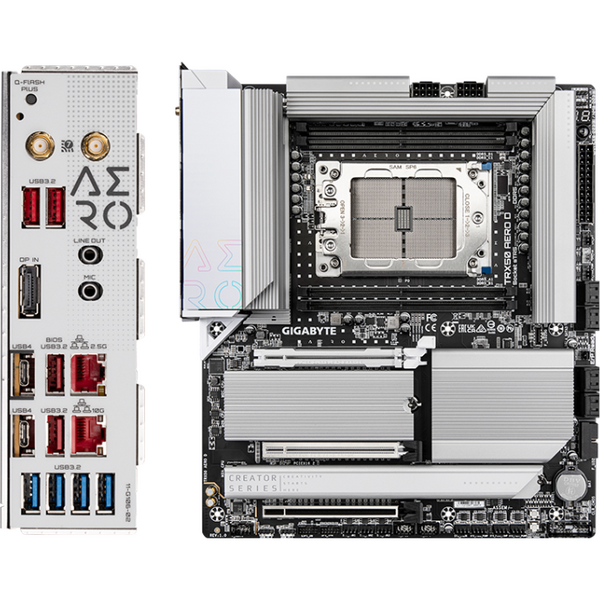 Gigabyte Placa de baza GIGAVYTE TRX50 AERO D sTR5 4xDDR5, 3x PCIE x16, 4x M.2, 8x SATA 6gb/s, E-ATX