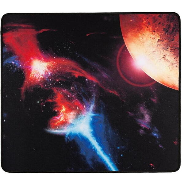 MousePAD SPACER gaming, cauciuc si material textil, 450 x 400 x 3 mm, imagine