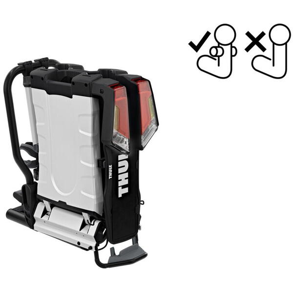 Suport biciclete Thule EasyFold XTF 2 cu prindere pe carligul de remorcare (13 pini) - pentru 2 biciclete
