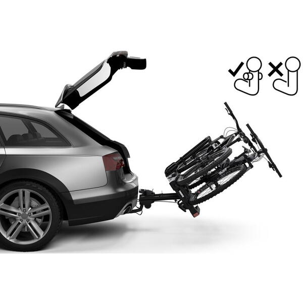Suport biciclete Thule EasyFold XTF 2 cu prindere pe carligul de remorcare (13 pini) - pentru 2 biciclete