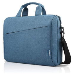 Geanta laptop Lenovo Casual Toploader T210, 15.6", Blue, rezistent la apa, compartiment accesorii, compartiment laptop captusit, Material: Textil, Dimensiuni externe: 362 x 22 x 250 mm, Greutate: 465g