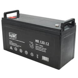 Acumulator VRLA AGM fara intretinere Megabat MB 120-12; Capacitate:120Ah; Voltaj: 12V; Terminal: M8; dimensiuni: 406 × 174 × 233 mm; greutate: 35.5kg