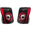 Boxe Genius SP-Q180 2.0 cu fir, RMS: 6W (2 x 3W), USB , rosu