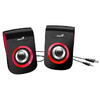 Boxe Genius SP-Q180 2.0 cu fir, RMS: 6W (2 x 3W), USB , rosu