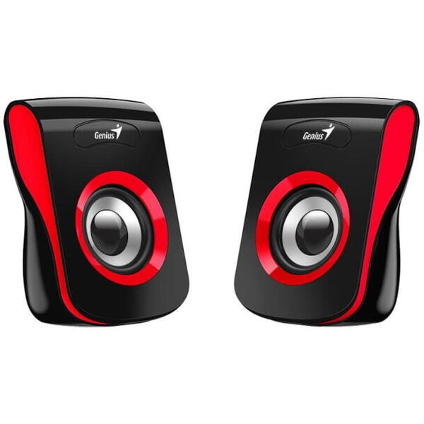 Boxe Genius SP-Q180 2.0 cu fir, RMS: 6W (2 x 3W), USB , rosu