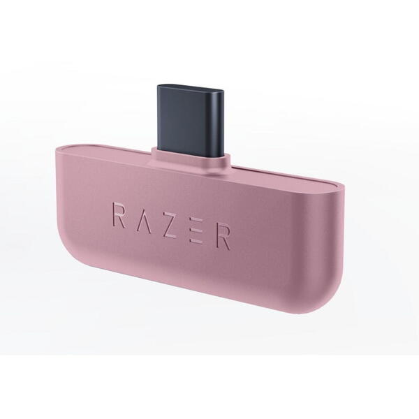 Casti cu microfon Razer Barracuda X - Quartz (2022) wireless,  Wireless Multi-platform Gaming and Mobile Headset, USB-C, 20 Hz – 20 kHz, 32ohm, 96db, driver 40mm, roz