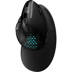 Mouse vertical Delux M618XSD negru iluminare RGB