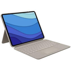 Logitech Combo Touch Detachable keyboard case with trackpad for iPad Pro 12.9-inch (5th and 6th gen) - Sand - UK