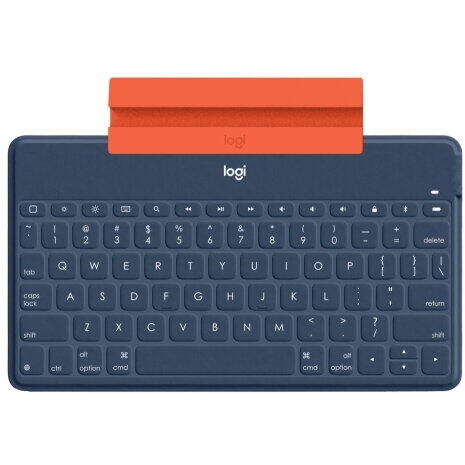 Logitech Keys-to-go Ultra-light, Ultra-Portable Bluetooth Keyboard for iPhone, iPad, Apple TV and Mac - ClassicBlue - UK