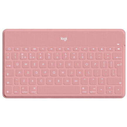 Tastatura wireless portabila Ultra-light Logitech 920-010059 pentru iPhone, iPad si Apple TV, US layout, Roz - UK