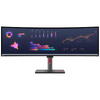 Monitor Lenovo ThinkVision P49w-30, 49'' IPS, DQHD (5120x1440), Anti- glare, 32:9, Curvature: 3800R, Brightness: 350 nits, Contrast ratio: 2000:1, Refresh Rate: 60Hz, Response time: 4 ms (Extreme mode) / 6 ms (Typical mode), Dot / Pixel Per Inch: 109 dpi,