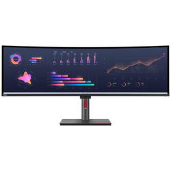 Monitor Lenovo ThinkVision P49w-30, 49'' IPS, DQHD (5120x1440), Anti- glare, 32:9, Curvature: 3800R, Brightness: 350 nits, Contrast ratio: 2000:1, Refresh Rate: 60Hz, Response time: 4 ms (Extreme mode) / 6 ms (Typical mode), Dot / Pixel Per Inch: 109 dpi,
