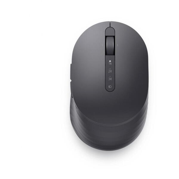 Dell Premier Rechargeable Mouse - MS900, Color: Graphite,  Connectivity: Wireless, Interface: 2.4 GHz, Bluetooth 5.1, Buttons: 7 (3 programmable), Movement Resolution: Adjustable from 800 to 8000 at increments of 200, Features: Vertical and horizontal scr