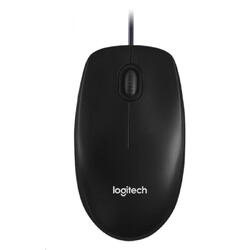Mouse Logitech M100, optic, interfata USB, rezolutie 1000 DPI, negru