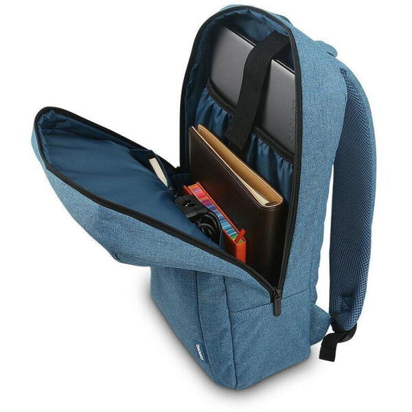 Lenovo Rucsac notebook 15.6" Business B210 Casual Blue, material rezistent la apa, buzunare interioare si exterioare foarte spatioase, buzunar suplimentar pentru accesorii, Interiorul este captusit cu material care protejeaza computerul de posibile daune,