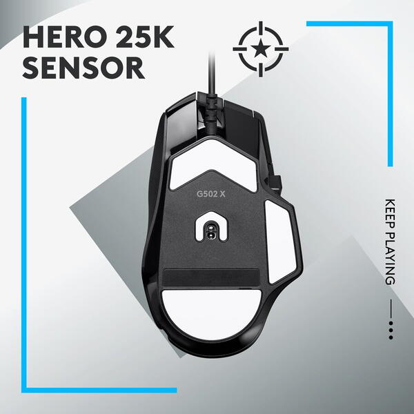 LOGITECH G502 X MOUSE BLACK 25600 DPI