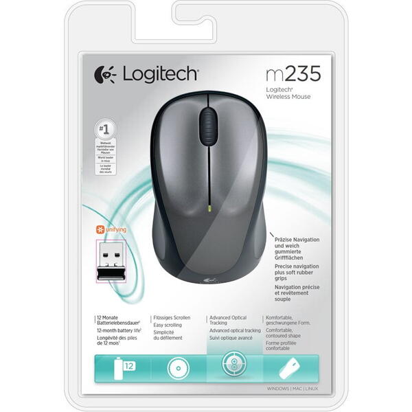 LOGITECH WIRELESS MOUSE M235 COLT MATTE 2.4GHZ