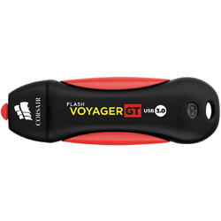 Flash Voyager GT, 256GB, shock resistant, USB 3.0, negru-rosu