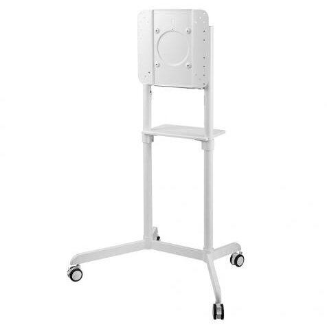 Stand mobil de podea, Neomounts by Newstar NS-M1250WHITE, 37"-70", VESA max. 600x400, suporta pana la 70kg, inclinatie 5°, rotatie 90°, alb