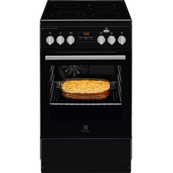 Aragaz Electrolux LKR564200K, Electric, 4 zone de gatit, Timer, 58 l, Autocuratare catalitica, Iluminare cuptor, SteamBake, AirFry, Grill, Clasa A, Negru