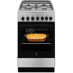 Aragaz Electrolux LKK520002X, Mixt, 4 arzatoare gaz, Cuptor electric multifunctional,Aprindere integrata, Grill electric, Clasa A, 50 cm, Inox