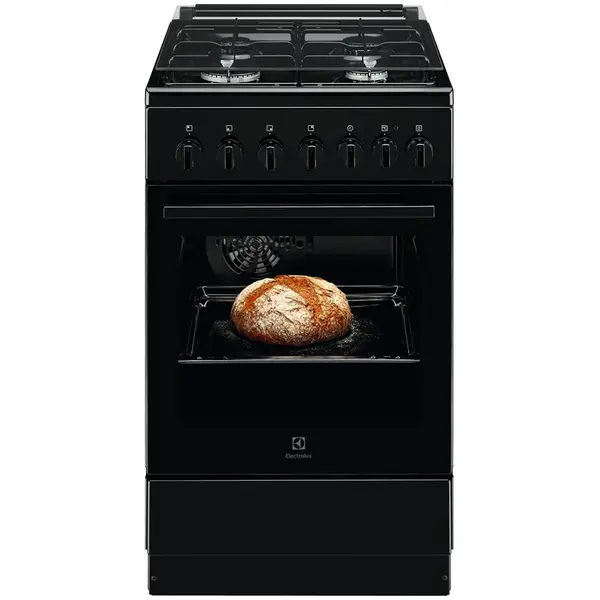 Aragaz ELECTROLUX LKK520002K, 4 arzatoare, Gaz + Electric, L 50 cm, Grill, negru