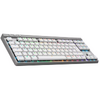 Tastatura Mecanica Gaming Logitech G515 TKL, Ultraslin, Lightspeed, Wireless&Bluetooth, US, Alb