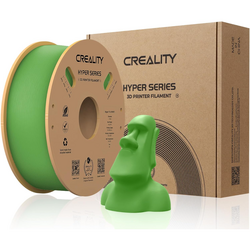 CREALITY HYPER PLA 3D Printer Filament, Green, Temperatura printare: 200-220 grade celsius, Diametru filament: 1.75mm, Tensile strength: 52.99MPa, Bending strenght:92.38Mpa Dimensiuni rola filament: Diametru 200mm, inaltime 70mm, gaura centrala 56mm, vite