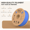 CREALITY HYPER PLA 3D Printer Filament, Blue, Temperatura printare: 200-220 grade celsius, Diametru filament: 1.75mm, Tensile strength: 52.99MPa, Bending strenght:92.38Mpa Dimensiuni rola filament: Diametru 200mm, inaltime 70mm, gaura centrala 56mm, vitez