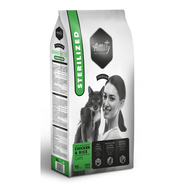 AMITY PREMIUM STERILIZED CATS CHICKEN & RICE 10 KG
