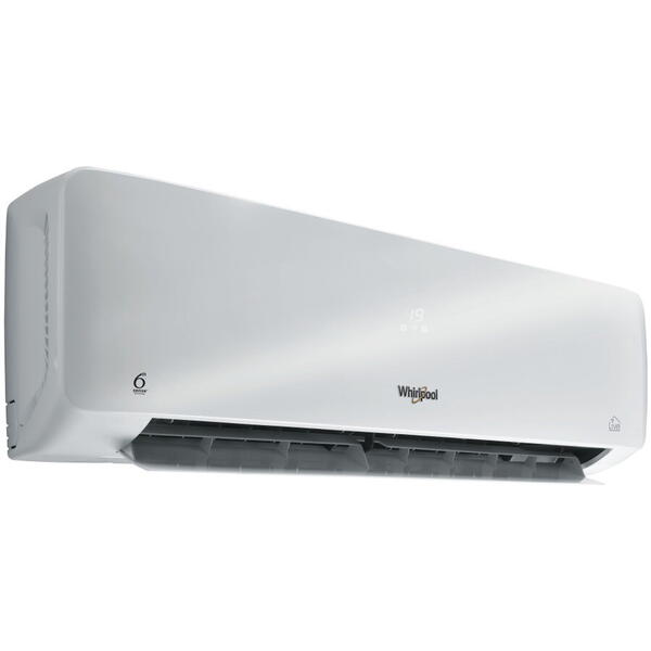Aparat de aer conditionat Whirlpool SPIW318A2WF, 18000 BTU, Clasa A++, Functie incalzire, Control Wi-Fi, 6Th Sense, Filtru HEPA + Catechin, Control umiditate, R32