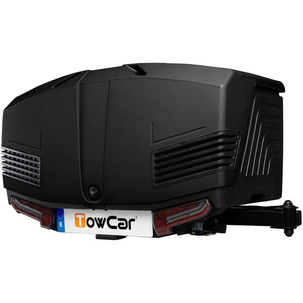 Aragon Cutie portbagaj pe carligul de remorcare Towbox Camper V3 Urban - model scurt (pentru usi si hayoane de pana la 1520 mm)