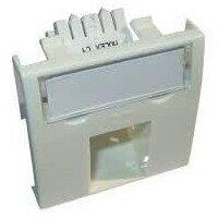 Conector inclinat, 1xRJ45 UTP cat.5e, 45x45 PowerCat, alb, (compatibil Legrand Mosaic) - Molex