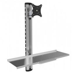 Suport pentru monitor si tastatura, de perete, raft extensibil, 15-27 inch, reglabil, TECHLY, gri, ICA-PLW 01