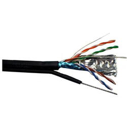 Cablu FTP cu sufa, Cupru, categoria 5e, 24AWG, manta PE, Emtex (305m)