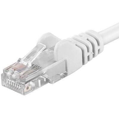 PremiumCord Patchcord UTP RJ45-RJ45 Cat.6, 0.5m, alb