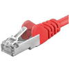 PremiumCord Patchcord SFTP RJ45-RJ45 Cat.6A, 0.5m, rosu