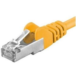 PremiumCord Patchcord SFTP RJ45-RJ45 Cat.6A, 3m, galben