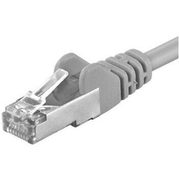 PremiumCord Patchcord SFTP RJ45-RJ45 Cat.5e, 0.3m, gri