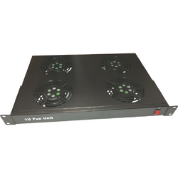 Ventilator 4 fan + cablu alimentare 1,5m , 1U , negru - DATEUP