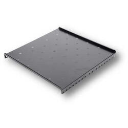 Raft fix 19", 1U, 300mm, fixare fata in 2 puncte, sarcina 30kg, culoare gri RAL 7035 - DATEUP