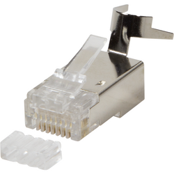 Mufa RJ45 FTP cat. 6, 6A, 7, 7A, 8, 22AWG - 24AWG, 50 microni cu ghidaj pentru fir de maxim 8mm (10 buc) - EMTEX