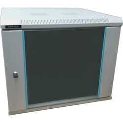 Rack 6U 600x600, montare pe perete, usa din sticla, panouri laterale detasabile si securizate, dezasamblat, culoare gri RAL 7035, DATEUP